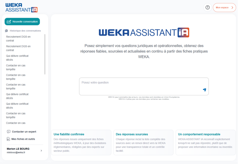 Visuel WEKA Assistant iA